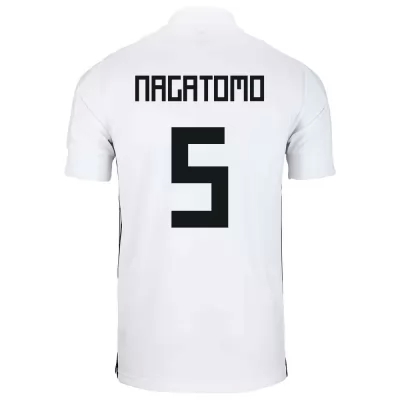 Mujer Selección De Fútbol De Japón Camiseta Yuto Nagatomo #5 2ª Equipación Blanco 2021 Chile