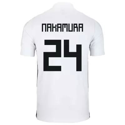 Mujer Selección de fútbol de Japón Camiseta Kosuke Nakamura #24 2ª Equipación Blanco 2021 Chile