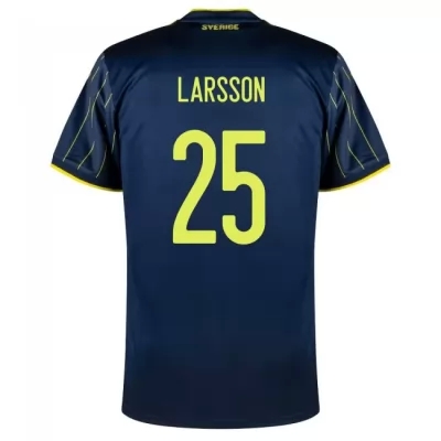 Mujer Selección de fútbol de Suecia Camiseta Jordan Larsson #25 2ª Equipación Azul oscuro 2021 Chile