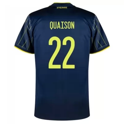 Mujer Selección de fútbol de Suecia Camiseta Robin Quaison #22 2ª Equipación Azul oscuro 2021 Chile