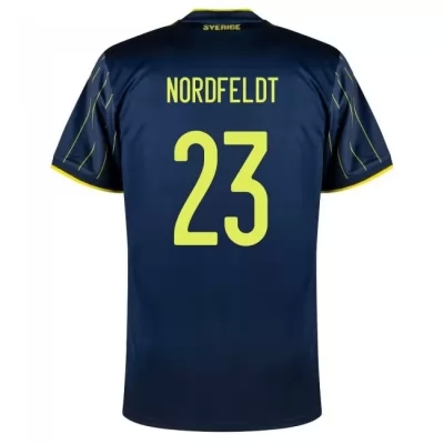 Mujer Selección de fútbol de Suecia Camiseta Kristoffer Nordfeldt #23 2ª Equipación Azul oscuro 2021 Chile