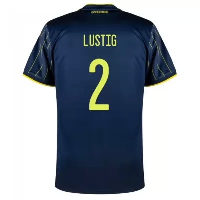 Mujer Selección de fútbol de Suecia Camiseta Mikael Lustig #2 2ª Equipación Azul oscuro 2021 Chile