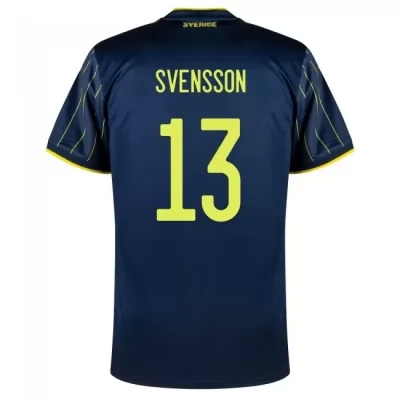 Mujer Selección de fútbol de Suecia Camiseta Gustav Svensson #13 2ª Equipación Azul oscuro 2021 Chile
