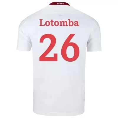 Mujer Selección de fútbol de Suiza Camiseta Jordan Lotomba #26 2ª Equipación Blanco 2021 Chile