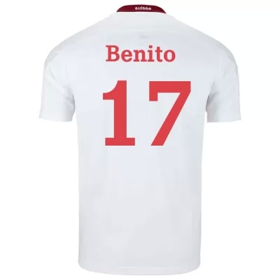 Mujer Selección de fútbol de Suiza Camiseta Loris Benito #17 2ª Equipación Blanco 2021 Chile