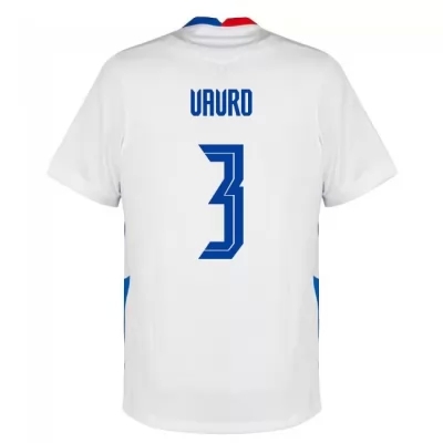 Mujer Selección de fútbol de Eslovaquia Camiseta Denis Vavro #3 2ª Equipación Blanco 2021 Chile