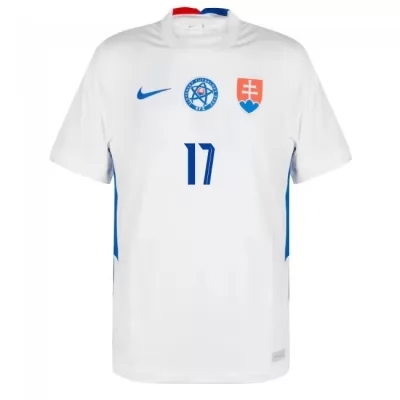 Mujer Selección de fútbol de Eslovaquia Camiseta Marek Hamsik #17 2ª Equipación Blanco 2021 Chile
