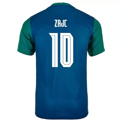 Mujer Selección de fútbol de Eslovenia Camiseta Miha Zajc #10 2ª Equipación Verde 2021 Chile