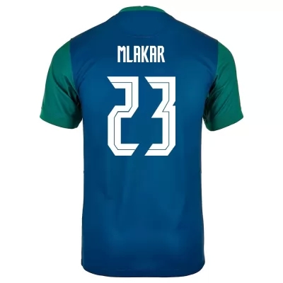 Mujer Selección de fútbol de Eslovenia Camiseta Jan Mlakar #23 2ª Equipación Verde 2021 Chile
