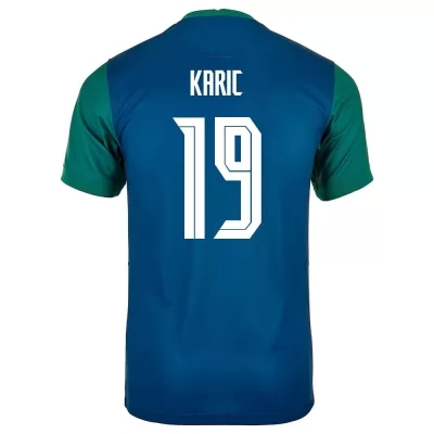 Mujer Selección de fútbol de Eslovenia Camiseta Sven Karic #19 2ª Equipación Verde 2021 Chile