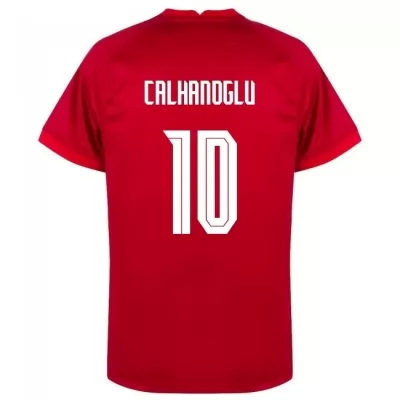 Mujer Selección de fútbol de Turquía Camiseta Hakan Calhanoglu #10 2ª Equipación Rojo 2021 Chile
