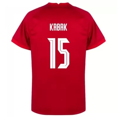 Mujer Selección de fútbol de Turquía Camiseta Ozan Kabak #15 2ª Equipación Rojo 2021 Chile