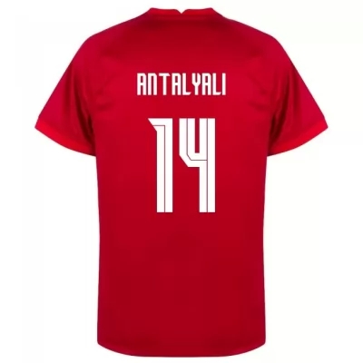 Mujer Selección de fútbol de Turquía Camiseta Taylan Antalyali #14 2ª Equipación Rojo 2021 Chile