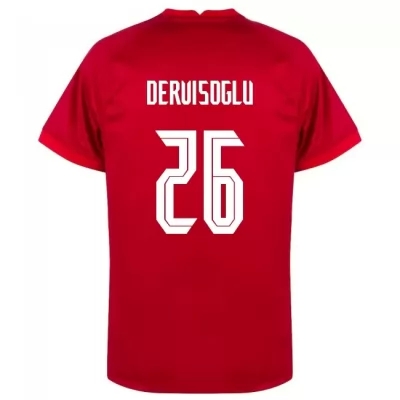Mujer Selección de fútbol de Turquía Camiseta Halil Dervisoglu #26 2ª Equipación Rojo 2021 Chile