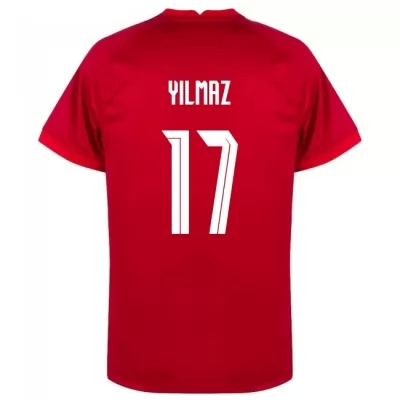 Mujer Selección de fútbol de Turquía Camiseta Burak Yilmaz #17 2ª Equipación Rojo 2021 Chile