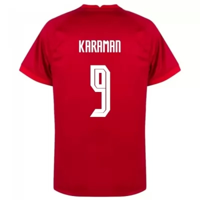 Mujer Selección de fútbol de Turquía Camiseta Kenan Karaman #9 2ª Equipación Rojo 2021 Chile