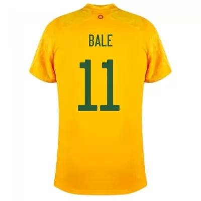 Mujer Selección de fútbol de Gales Camiseta Gareth Bale #11 2ª Equipación Amarillo 2021 Chile