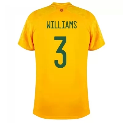 Mujer Selección de fútbol de Gales Camiseta Neco Williams #3 2ª Equipación Amarillo 2021 Chile