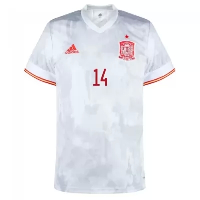 Mujer Selección de fútbol de España Camiseta Jose Gaya #14 2ª Equipación Blanco 2021 Chile