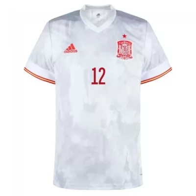 Mujer Selección de fútbol de España Camiseta Eric Garcia #12 2ª Equipación Blanco 2021 Chile