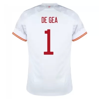 Mujer Selección de fútbol de España Camiseta David de Gea #1 2ª Equipación Blanco 2021 Chile