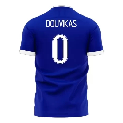Mujer Selección de fútbol de Grecia Camiseta Anastasios Douvikas #0 2ª Equipación Azul 2021 Chile