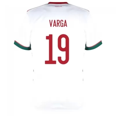 Mujer Selección de fútbol de Hungría Camiseta Kevin Varga #19 2ª Equipación Blanco 2021 Chile