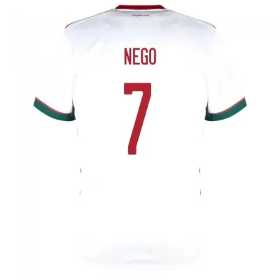 Mujer Selección de fútbol de Hungría Camiseta Loïc Nego #7 2ª Equipación Blanco 2021 Chile