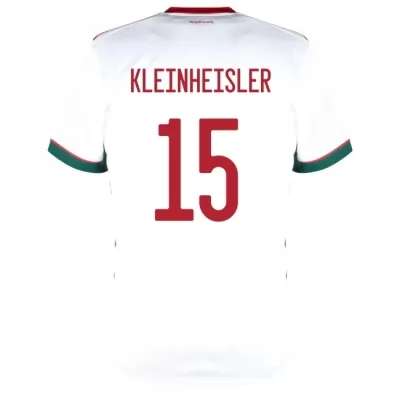 Mujer Selección de fútbol de Hungría Camiseta Laszlo Kleinheisler #15 2ª Equipación Blanco 2021 Chile