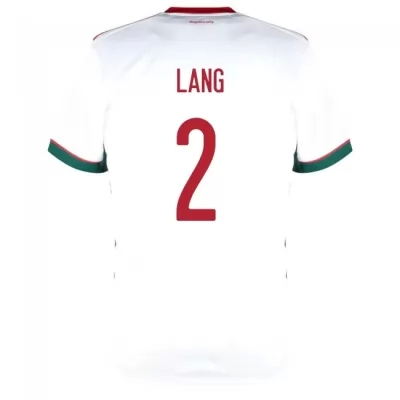 Mujer Selección de fútbol de Hungría Camiseta Adam Lang #2 2ª Equipación Blanco 2021 Chile
