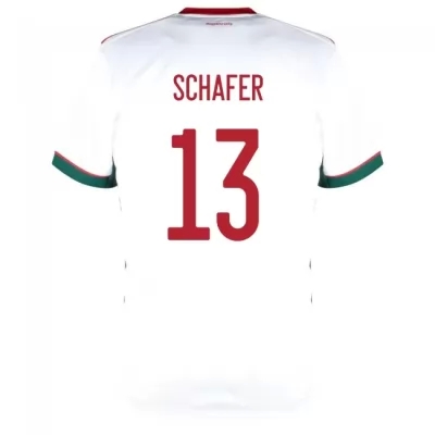 Mujer Selección De Fútbol De Hungría Camiseta Andras Schafer #13 2ª Equipación Blanco 2021 Chile