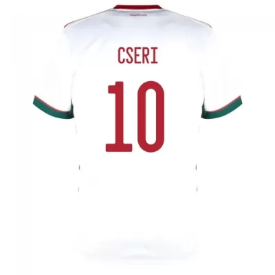Mujer Selección De Fútbol De Hungría Camiseta Tamas Cseri #10 2ª Equipación Blanco 2021 Chile