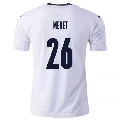 Niño Selección de fútbol de Italia Camiseta Alex Meret #26 2ª Equipación Blanco 2021 Chile