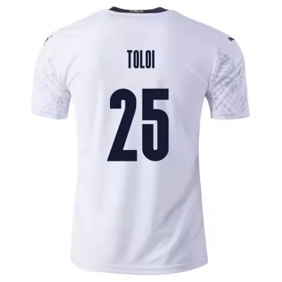 Mujer Selección de fútbol de Italia Camiseta Rafael Toloi #25 2ª Equipación Blanco 2021 Chile