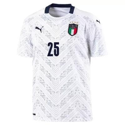 Niño Selección De Fútbol De Italia Camiseta Rafael Toloi #25 2ª Equipación Blanco 2021 Chile