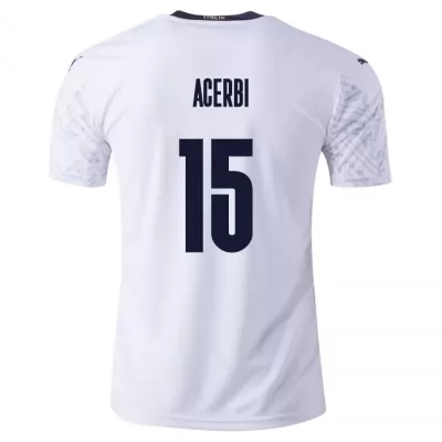 Mujer Selección de fútbol de Italia Camiseta Französischesco Acerbi #15 2ª Equipación Blanco 2021 Chile