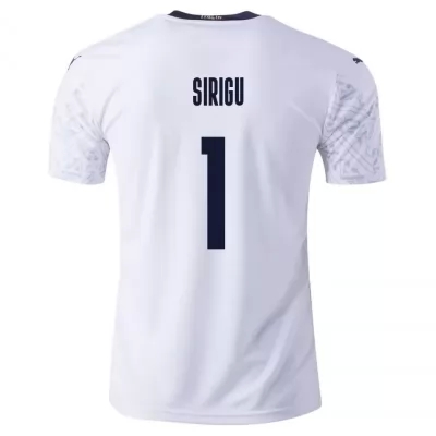 Mujer Selección de fútbol de Italia Camiseta Salvatore Sirigu #1 2ª Equipación Blanco 2021 Chile