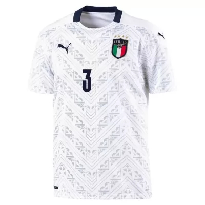 Mujer Selección de fútbol de Italia Camiseta Giorgio Chiellini #3 2ª Equipación Blanco 2021 Chile