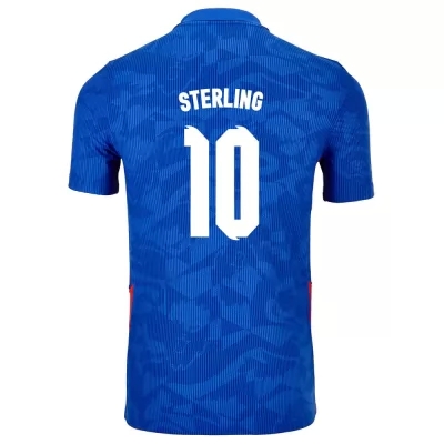 Niño Selección de fútbol de Inglaterra Camiseta Raheem Sterling #10 2ª Equipación Azul 2021 Chile