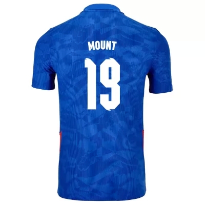 Hombre Selección de fútbol de Inglaterra Camiseta Mason Mount #19 2ª Equipación Azul 2021 Chile