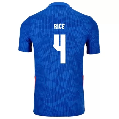 Niño Selección de fútbol de Inglaterra Camiseta Declan Rice #4 2ª Equipación Azul 2021 Chile