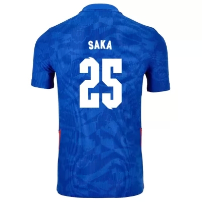 Niño Selección de fútbol de Inglaterra Camiseta Bukayo Saka #25 2ª Equipación Azul 2021 Chile
