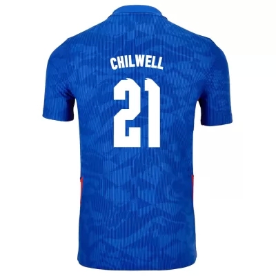 Niño Selección de fútbol de Inglaterra Camiseta Ben Chilwell #21 2ª Equipación Azul 2021 Chile