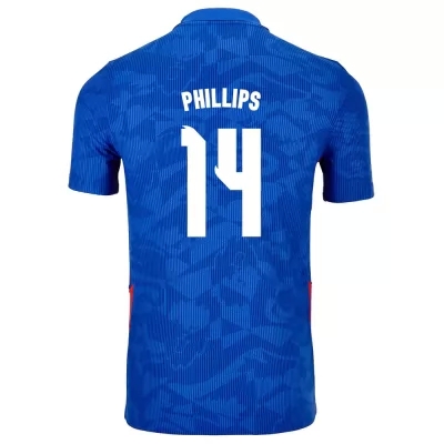 Niño Selección de fútbol de Inglaterra Camiseta Kalvin Phillips #14 2ª Equipación Azul 2021 Chile