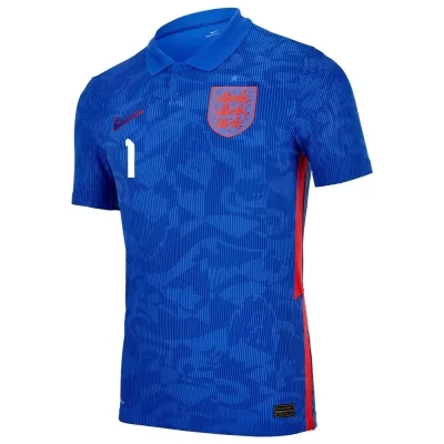 Niño Selección De Fútbol De Inglaterra Camiseta Jordan Pickford #1 2ª Equipación Azul 2021 Chile
