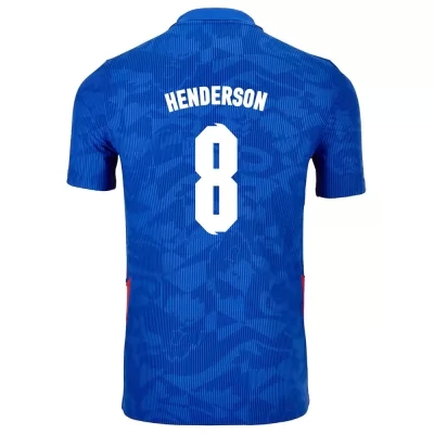 Mujer Selección de fútbol de Inglaterra Camiseta Jordan Henderson #8 2ª Equipación Azul 2021 Chile