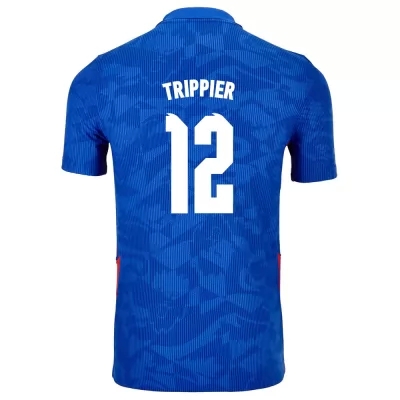 Mujer Selección de fútbol de Inglaterra Camiseta Kieran Trippier #12 2ª Equipación Azul 2021 Chile