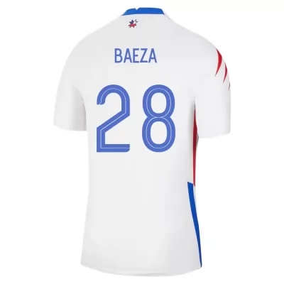 Mujer Selección de fútbol de Chile Camiseta Claudio Baeza #28 2ª Equipación Blanco 2021 Chile