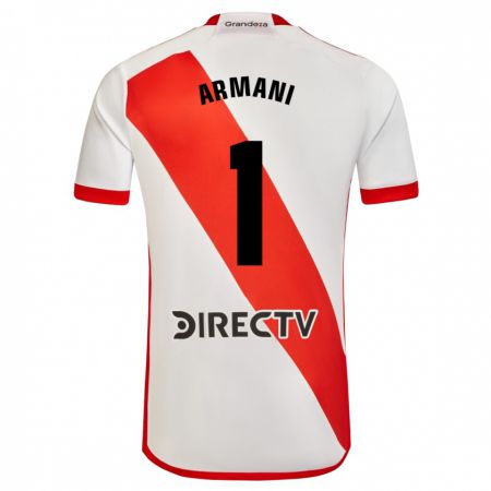 Kandiny Niño Camiseta Franco Armani #1 Blanco Rojo 1ª Equipación 2023/24 La Camisa Chile