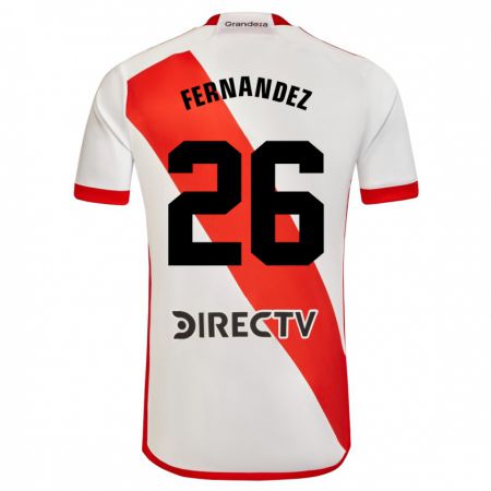 Kandiny Niño Camiseta Nacho Fernández #26 Blanco Rojo 1ª Equipación 2023/24 La Camisa Chile